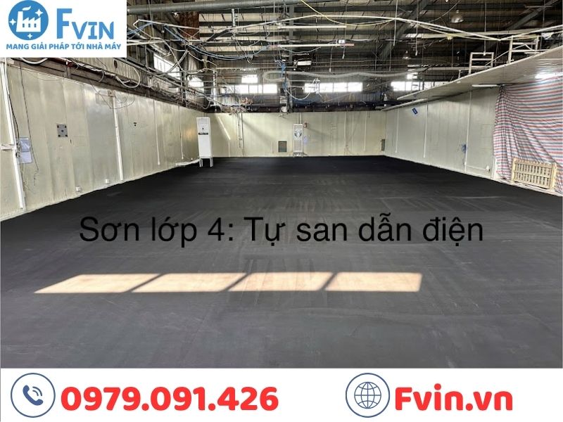 Bề mặt nền sau khi thi công lớp phủ dẫn điện
